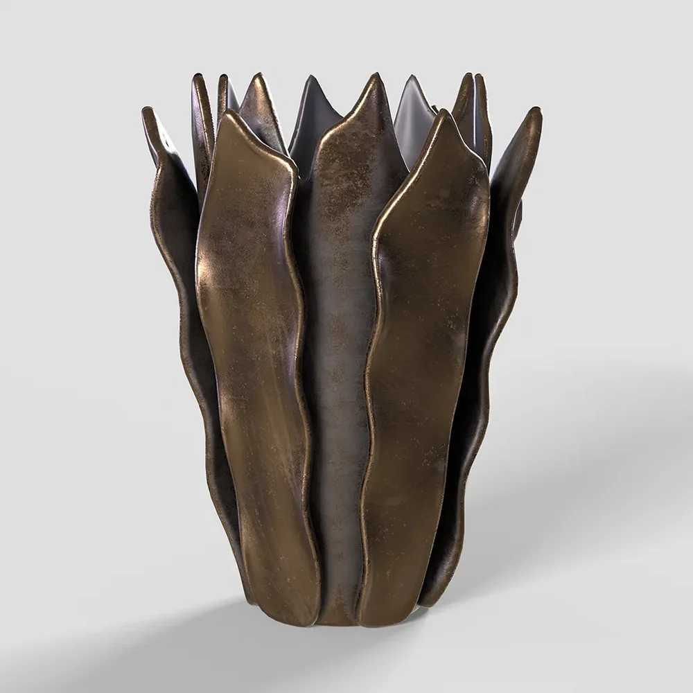 Vase Bronze Seaweeds