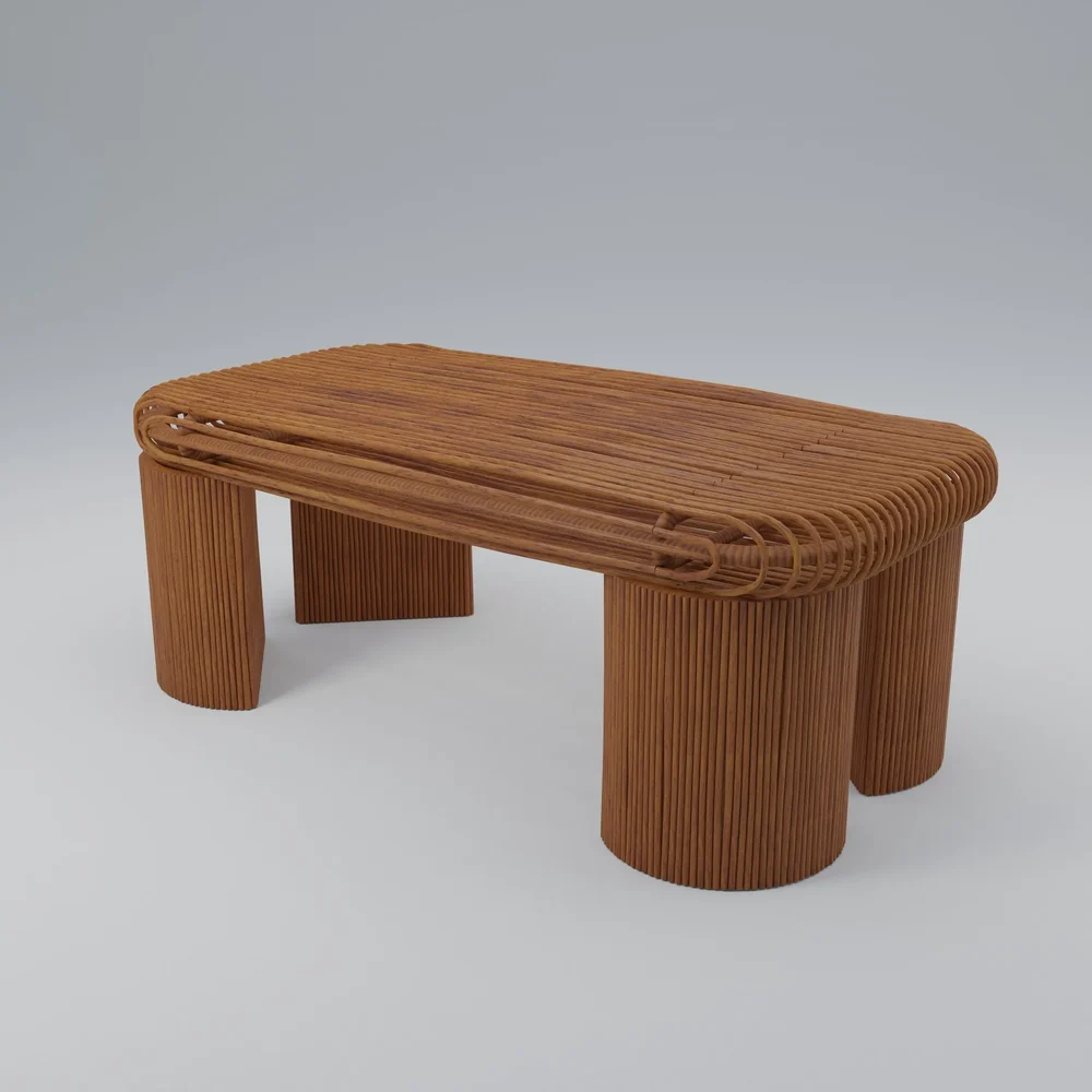 Coffee Table In Rattan