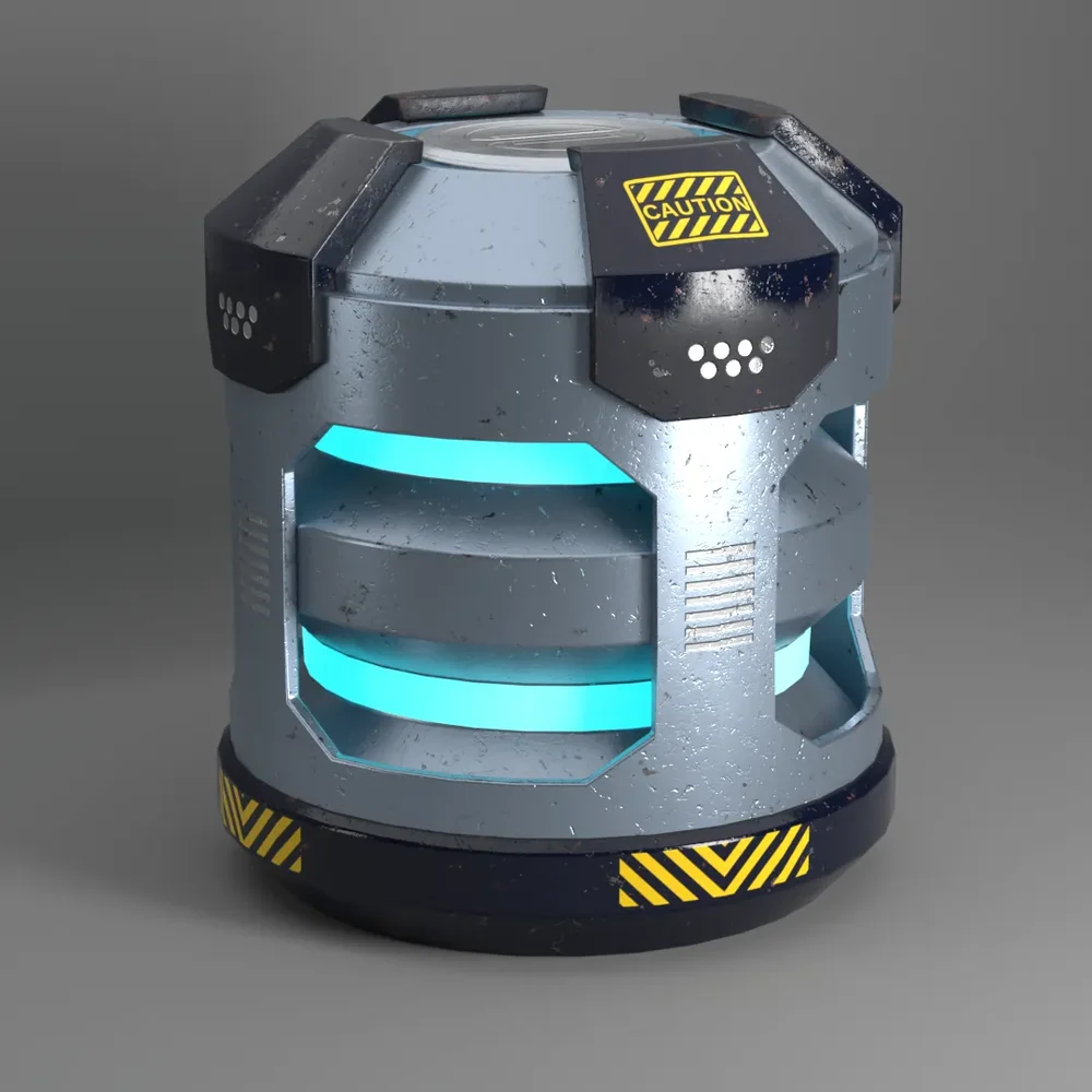 Scifi Cylinder Powercell Black