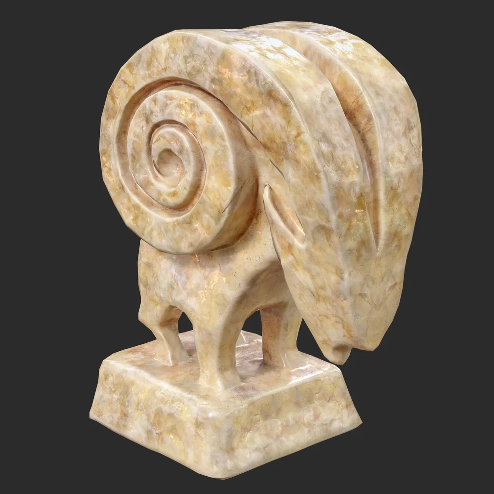 Ram Abstract Marble Statue