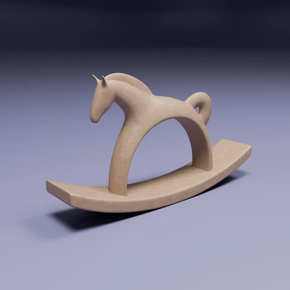Decorate A Wooden Horse Figurine