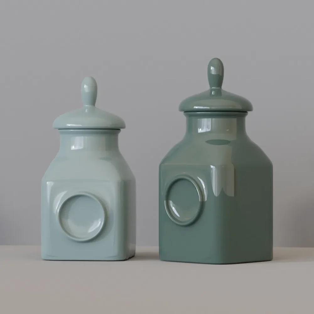 Kitchen Set 9 - Porcelain Pots