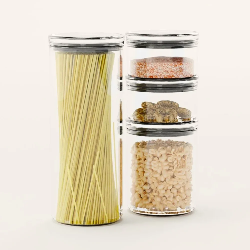 Jar Set With Varied Food Items