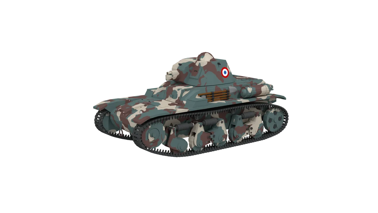 Low Poly Renault R35 Tank