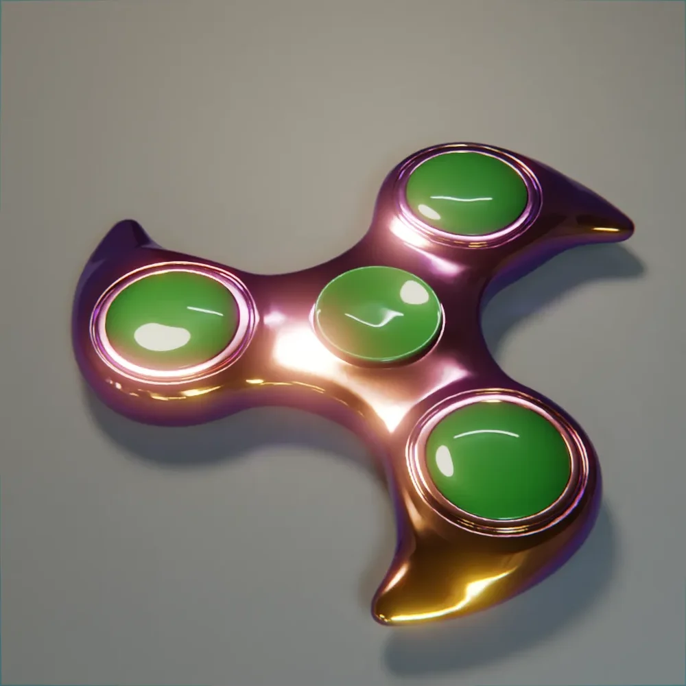 Spinner - Purple, Yellow And Green
