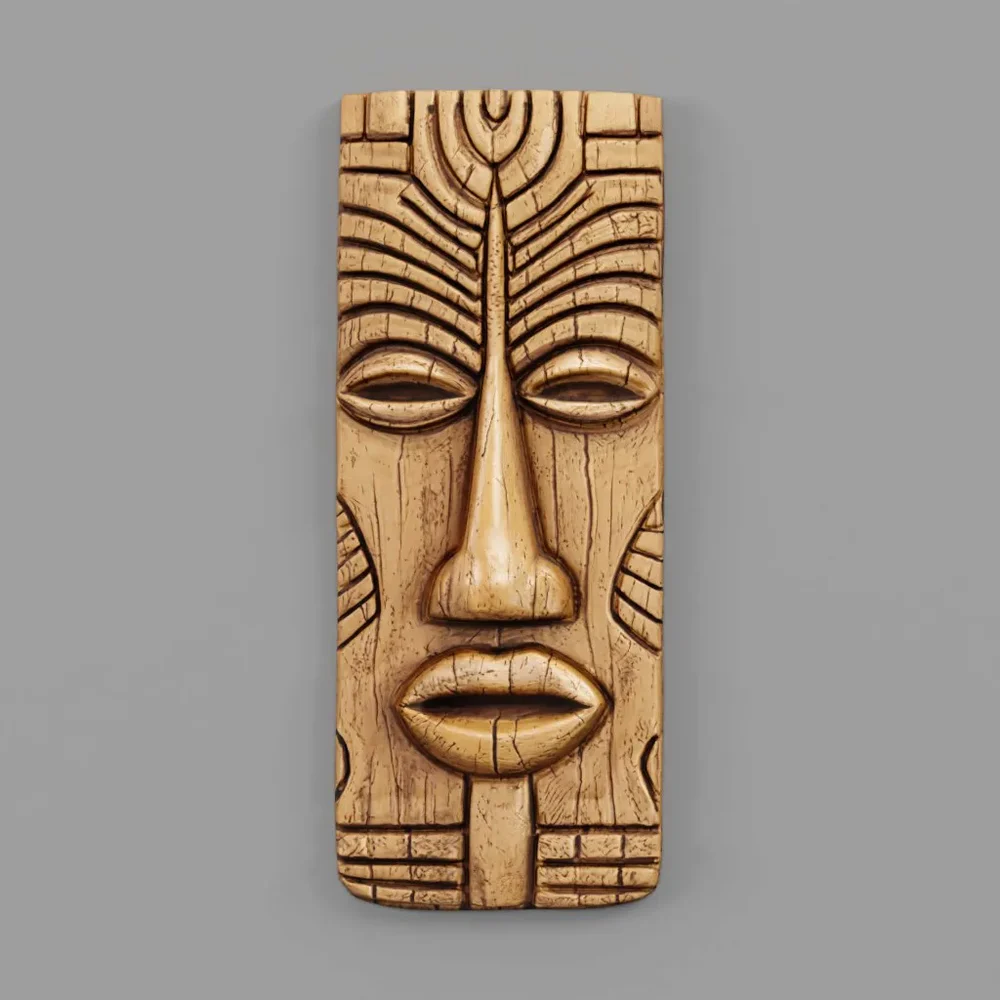 Decorative Tiki Mask - Carved Wood