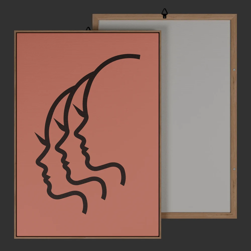 Vectorial Painting Wall Art/Canvas Frame
