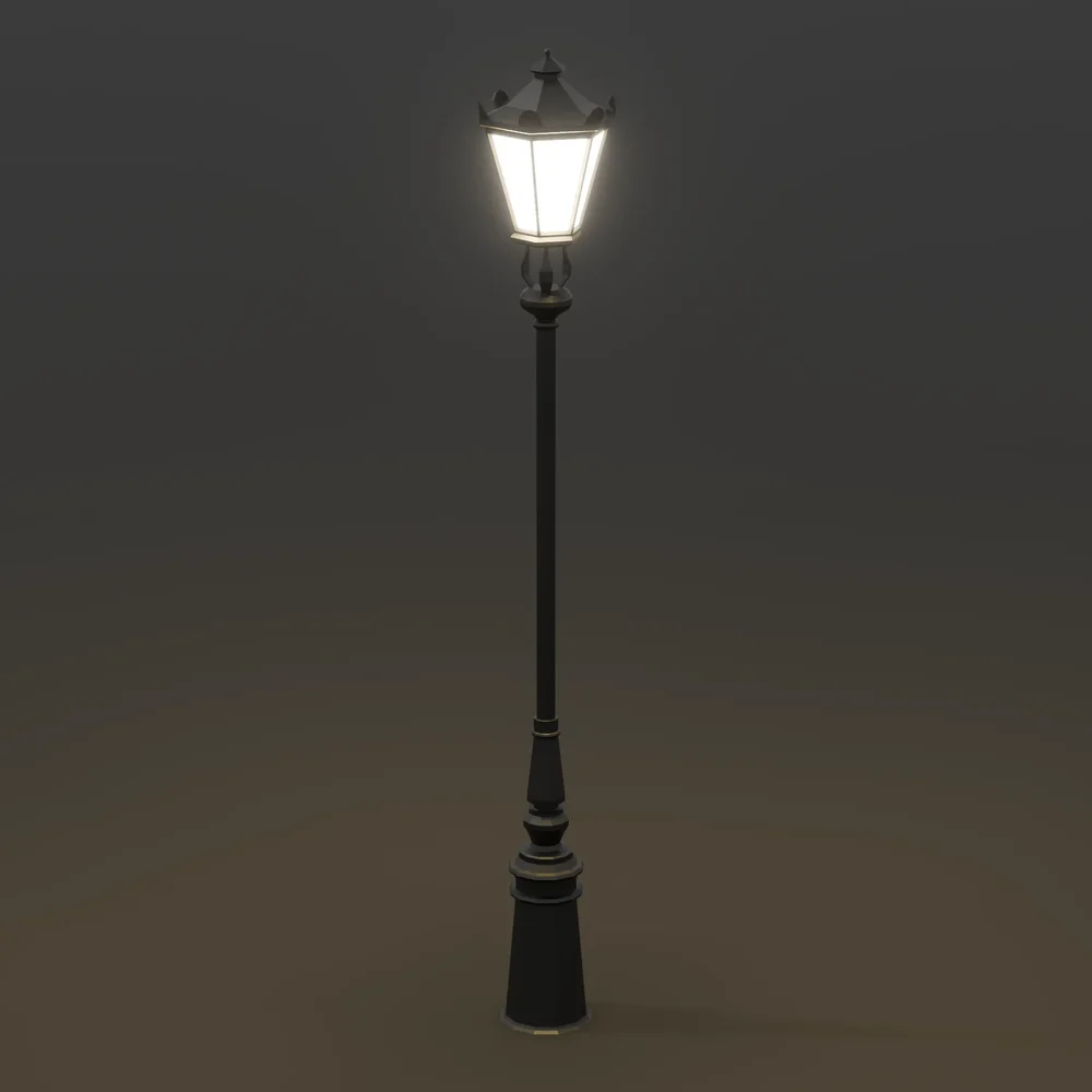 Low Poly Vintage Street Light