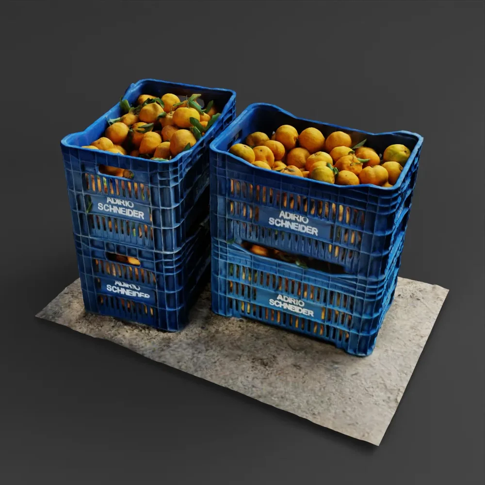 Plastic Crates with Tangerines 7dcbdf43-125f-4ca1-98a0-2e48b633a58a