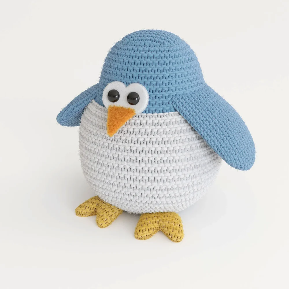 Crochetted Penguin Toy For Kids