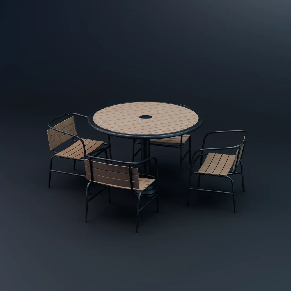 Wooden Table And Chair