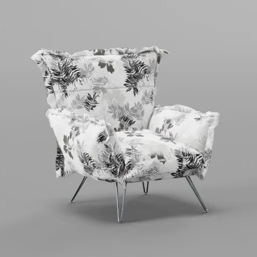 Fabric Pattern Arm Chair