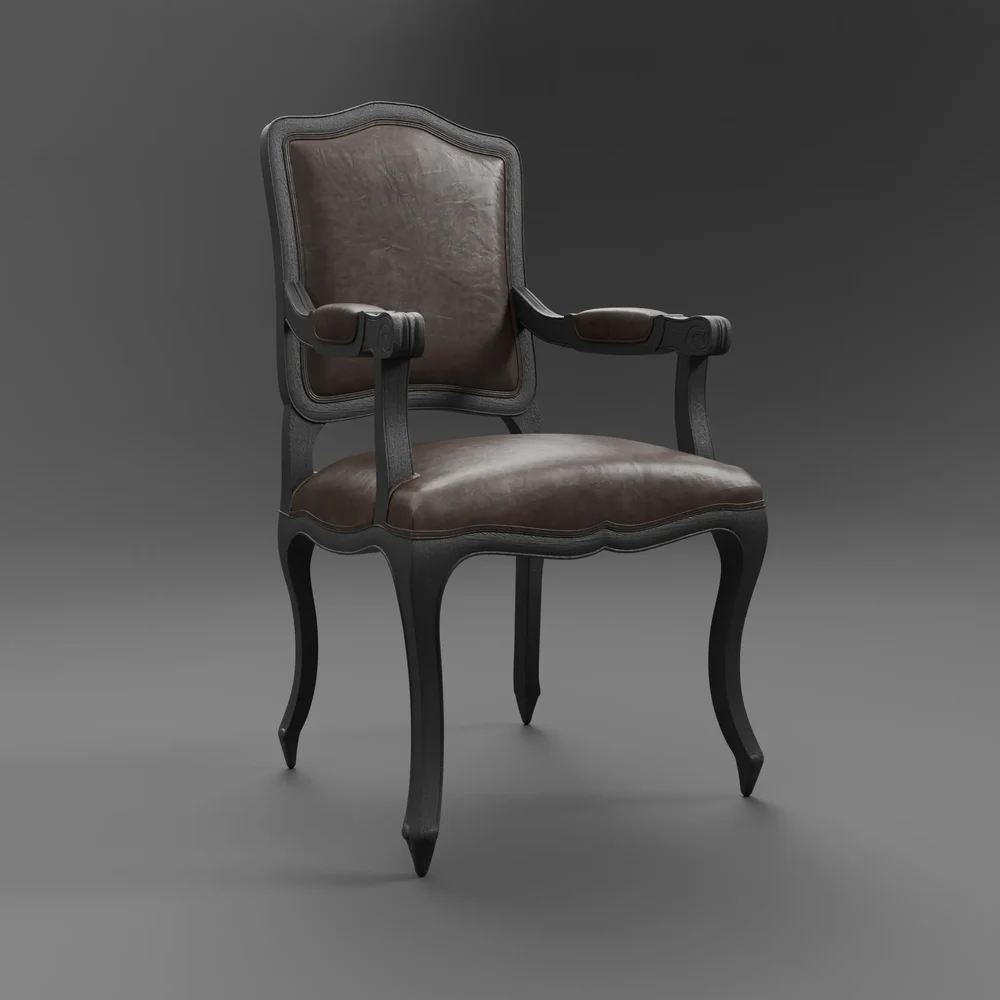Vintage French Camelback Armchair