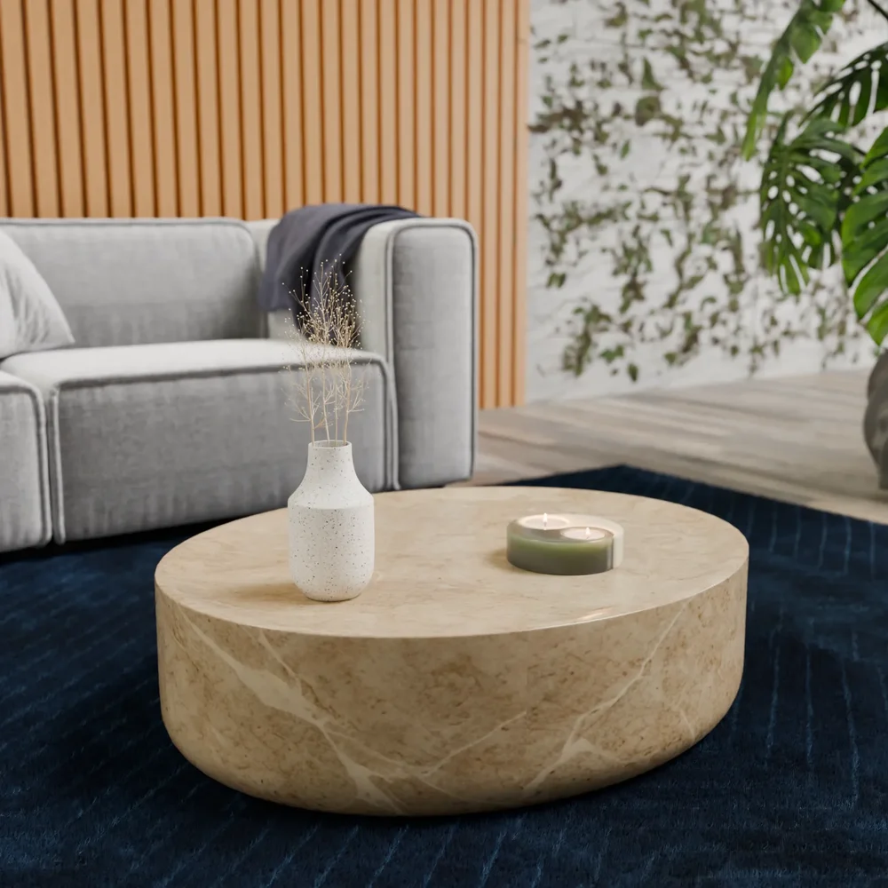 Modern Travertine Coffe Table