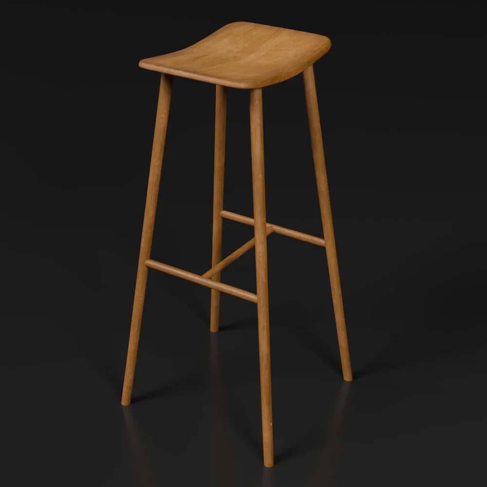 Wooden Counter Stool
