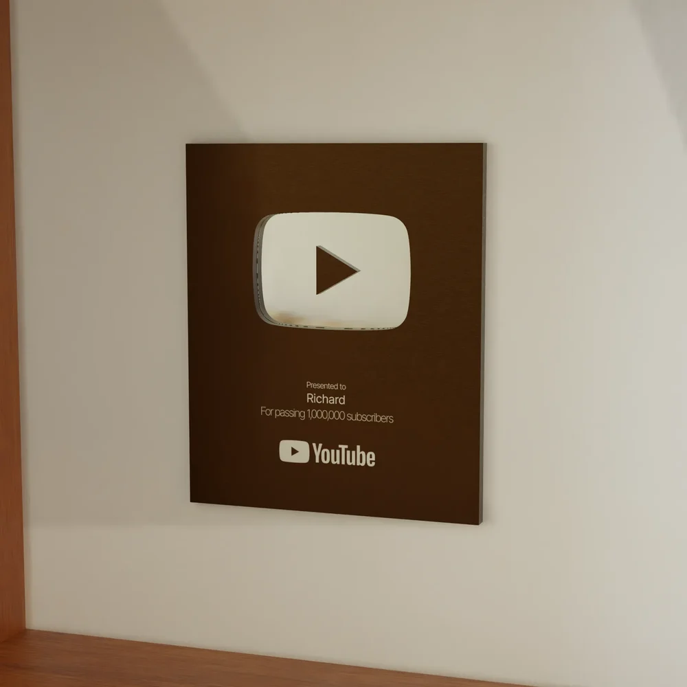 Gold Youtube Button