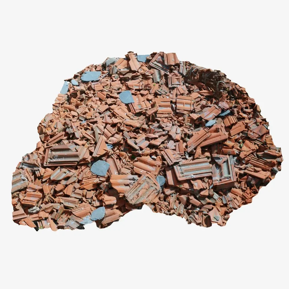 Roof Rubble Pile Debris Tiles Scan Pbr
