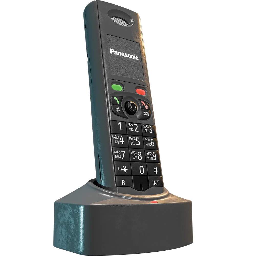 Small Black Panasonic Wire Phone