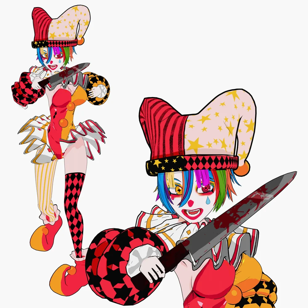 Crazy Anime Clown Girl