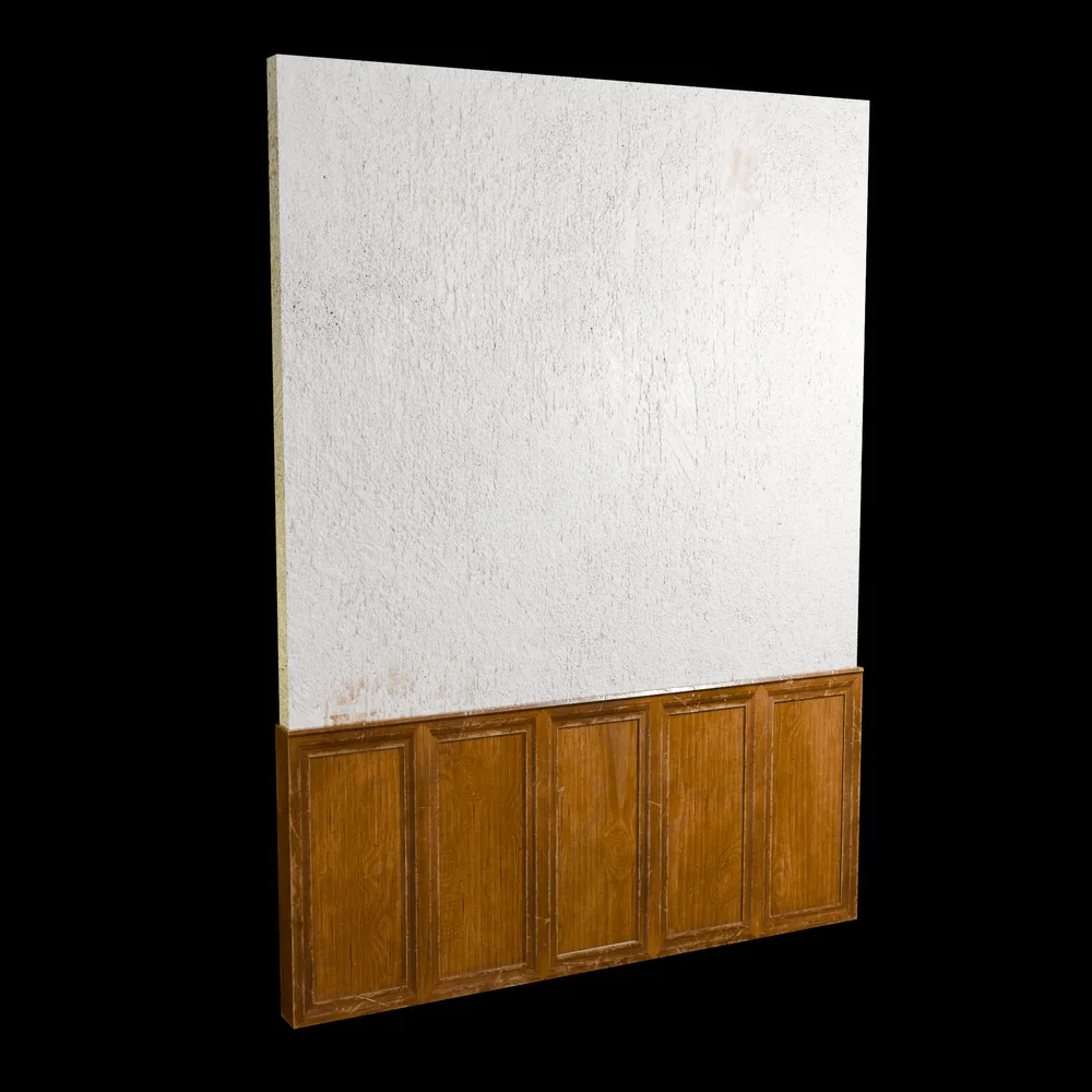 Vintage Wall Panel With Plaster