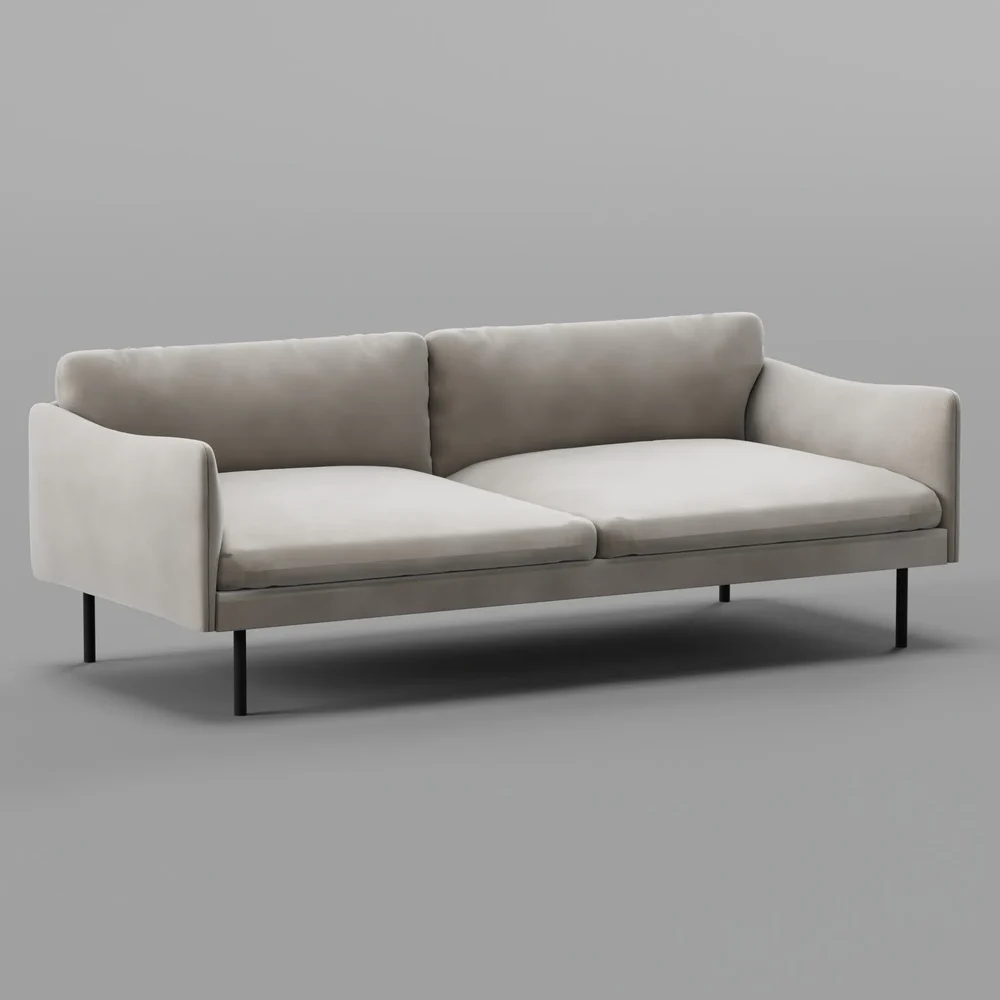 Vaxholm 3-Seater Velvet Greige