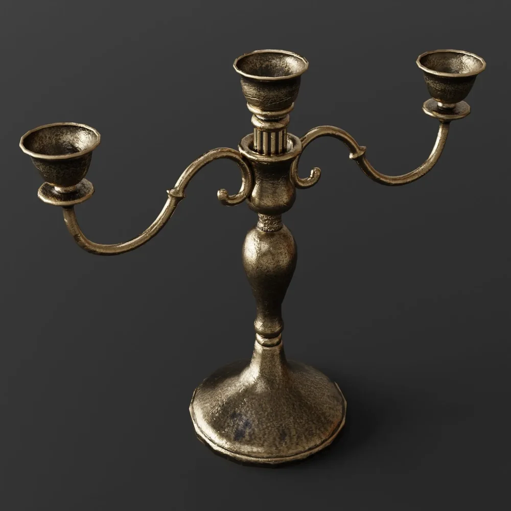 Old Candlestic Low Poly