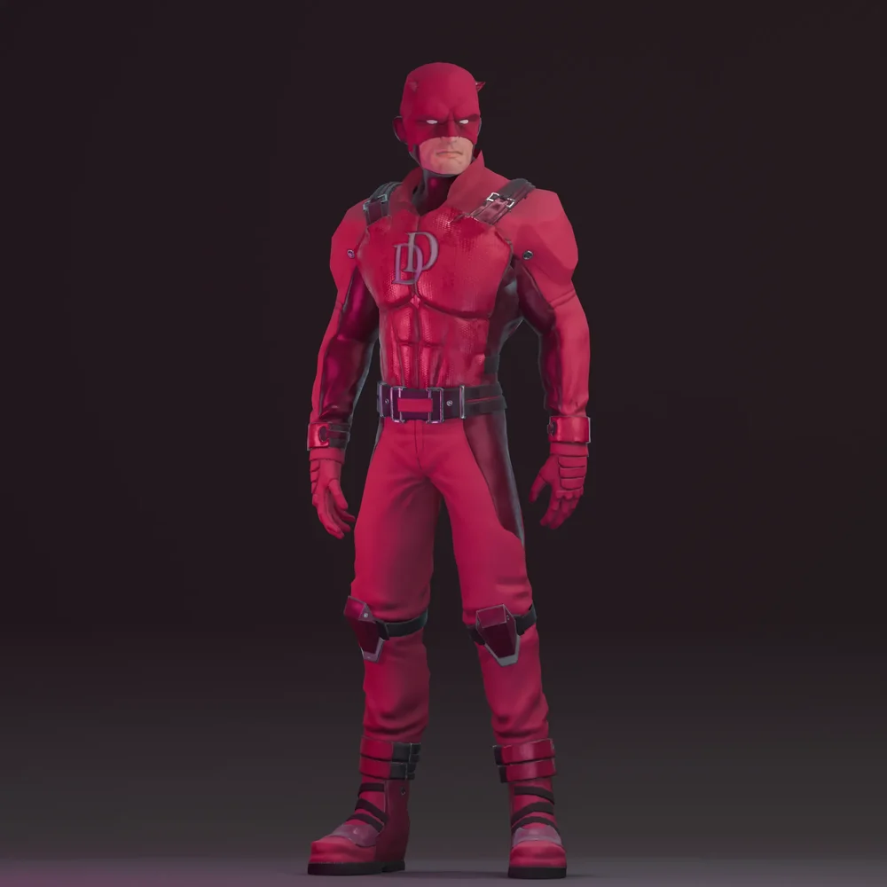 Daredevil V1- Rigged - Lowpoly