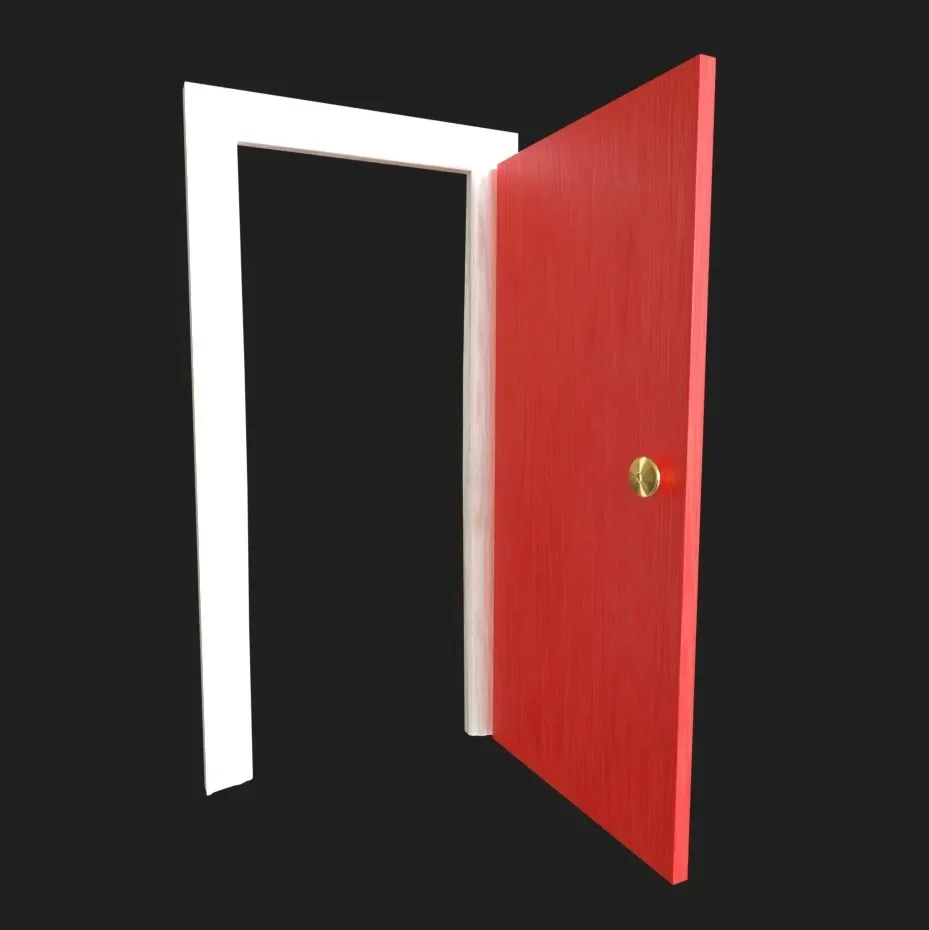 Wooden Red Door