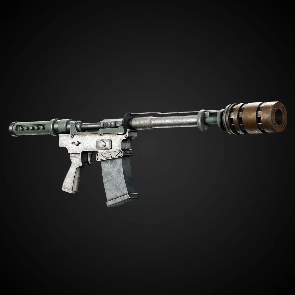 Apocalyptic Game-Ready Guns + 4k Textures | Blenderkit Series