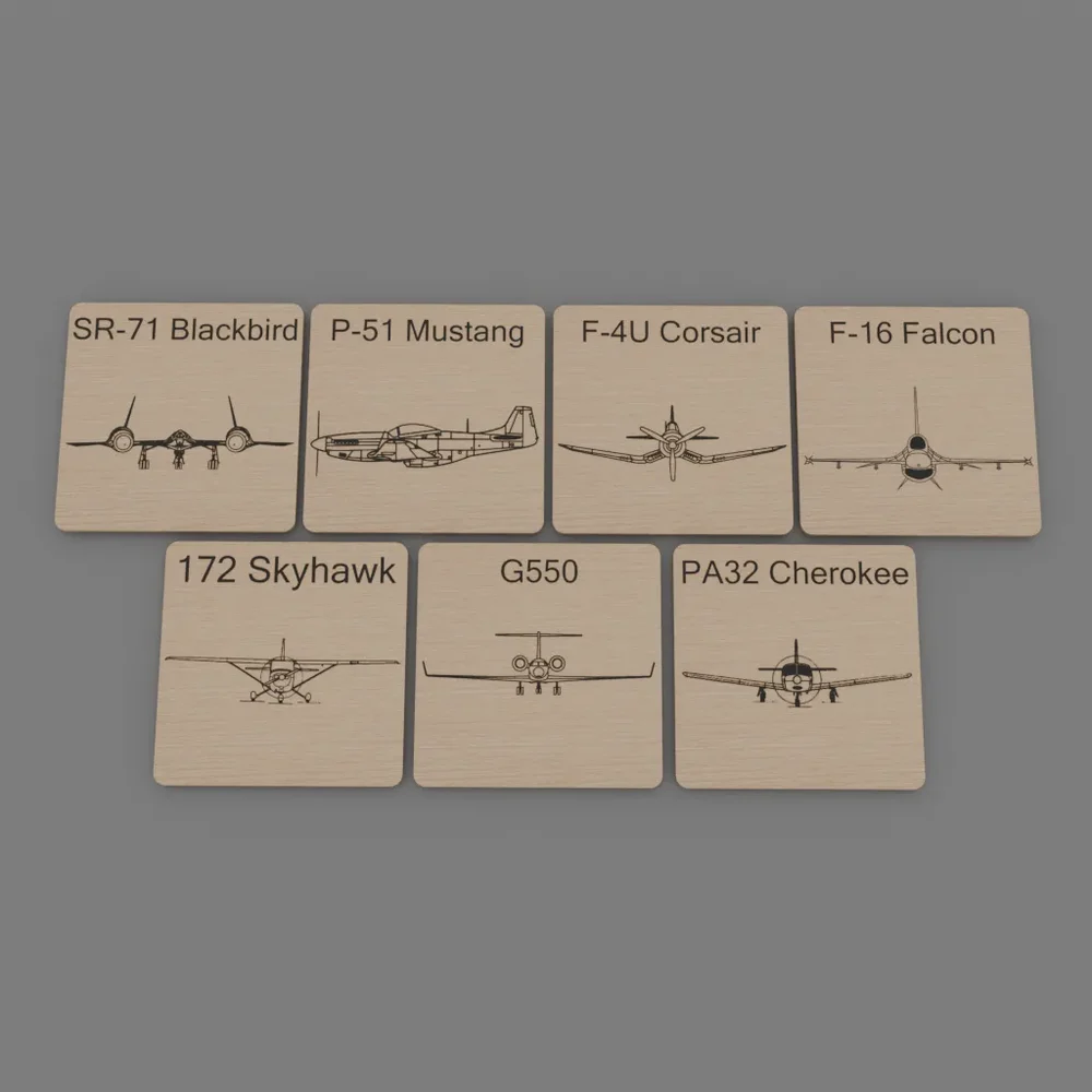 Famous Planes Refrigerator Magnet Set