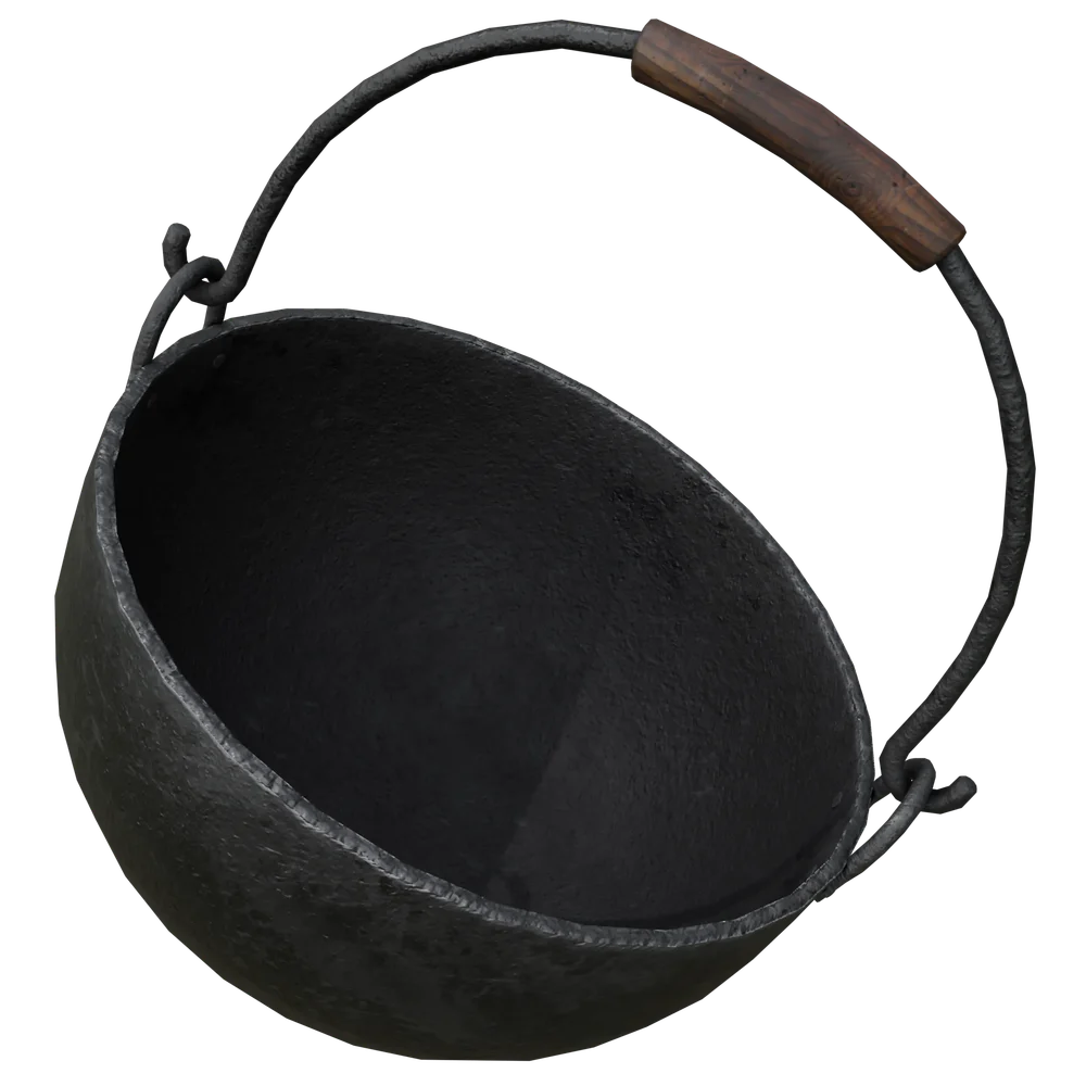 "Antique Iron Cauldron"