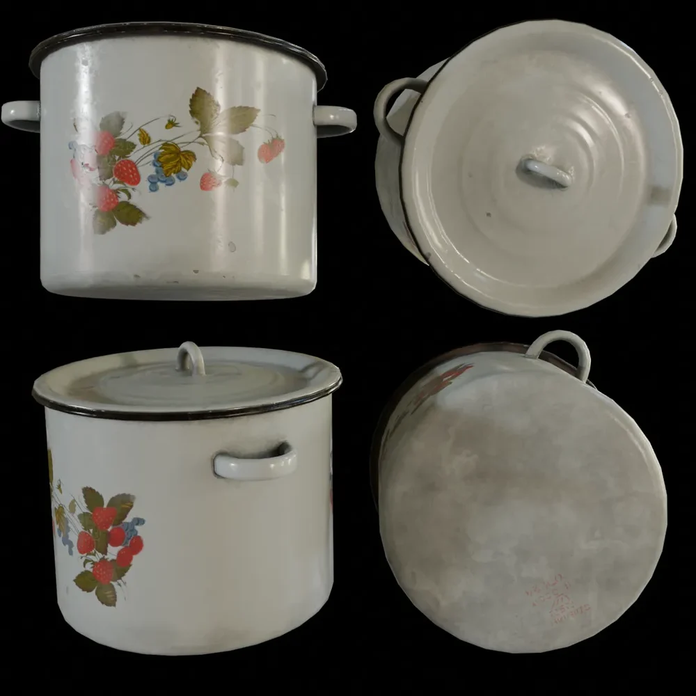 Vintage Soviet Enamel Pot