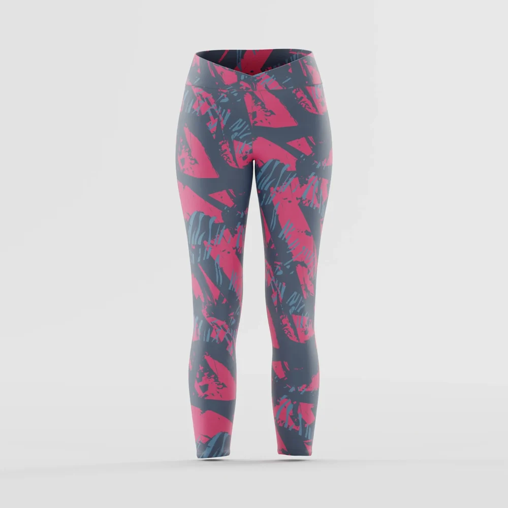 Retro Brushstroke Workout Tights
