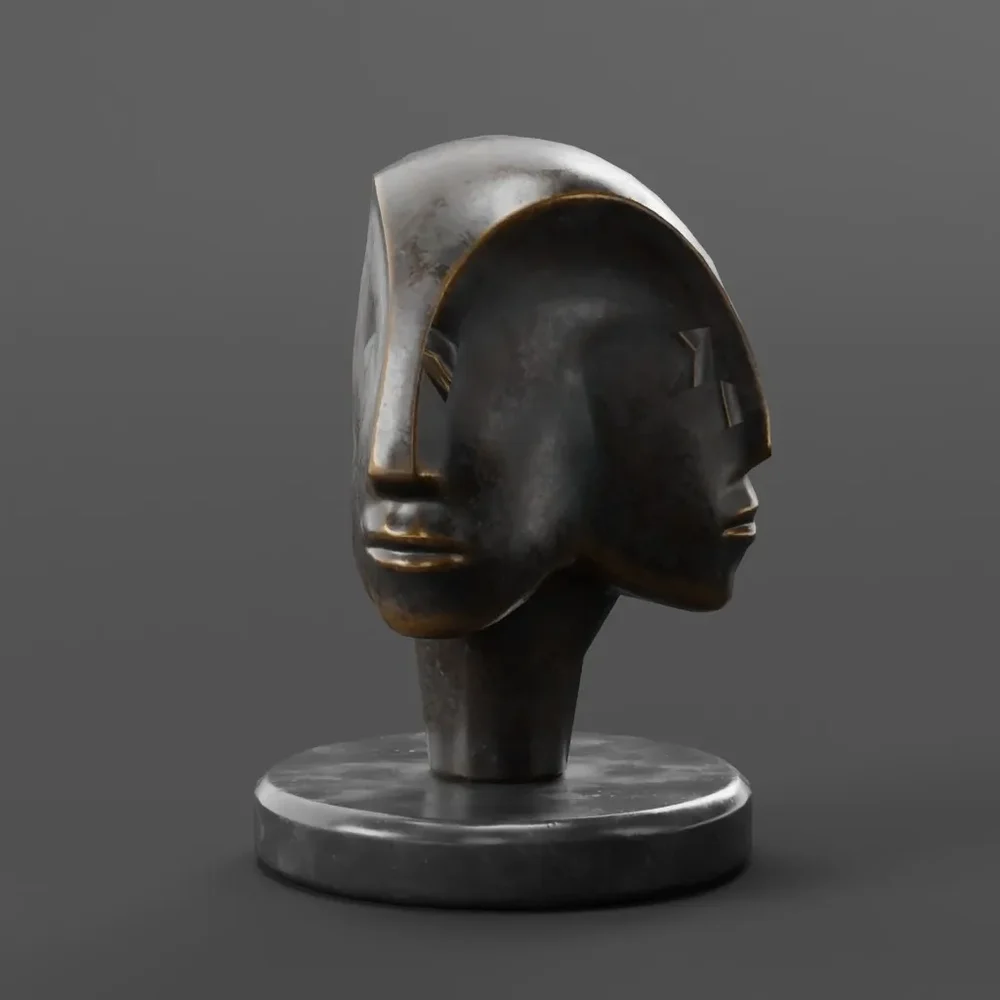 Sculpture Face Controller Sculpted In Blender
