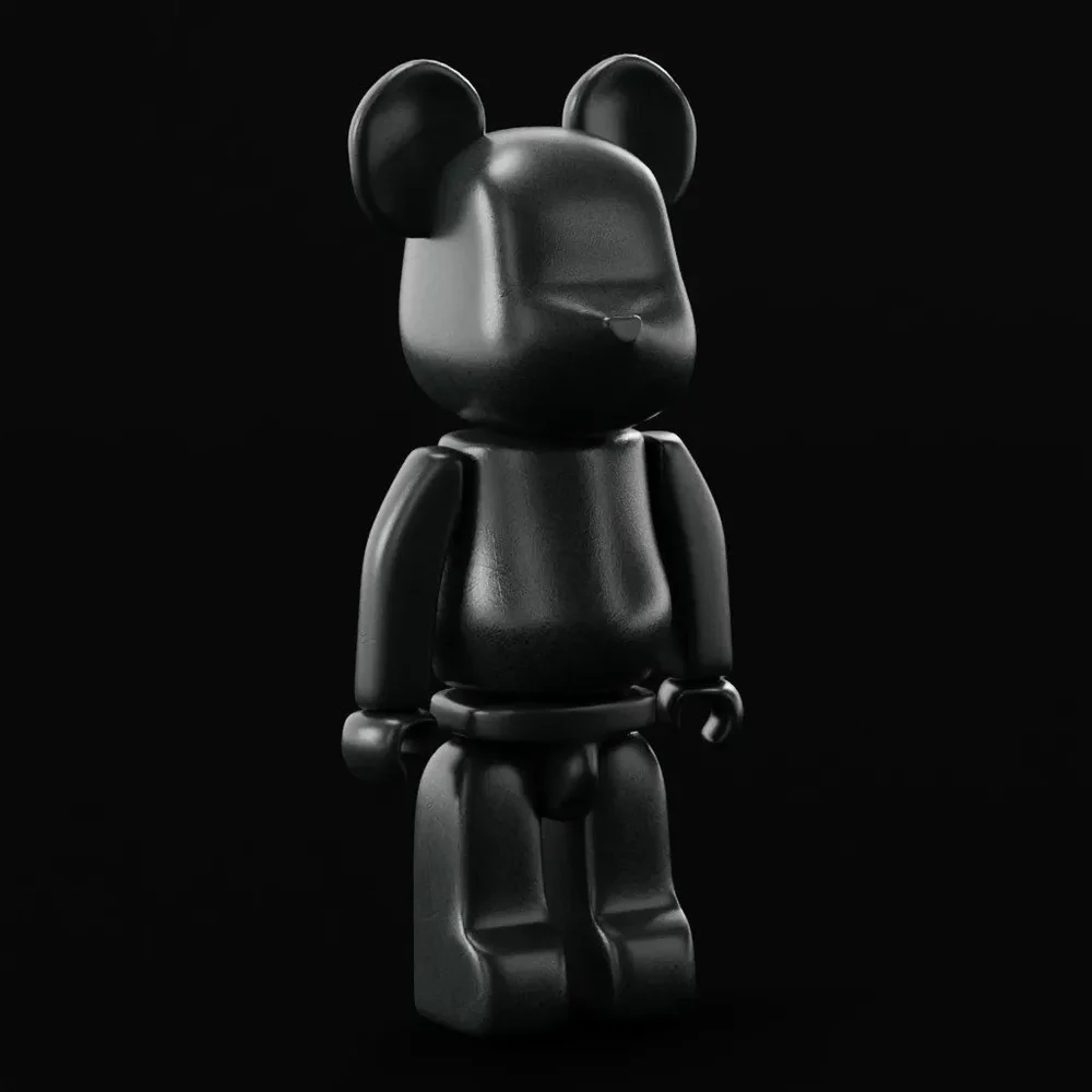 Metalic Bearbrick Figurine 1m