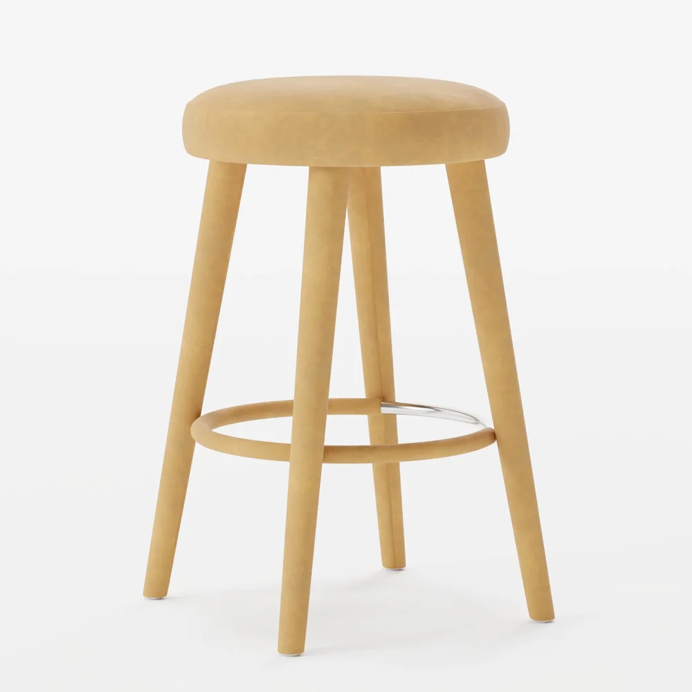 Nicola Round Dolce Faux Stool