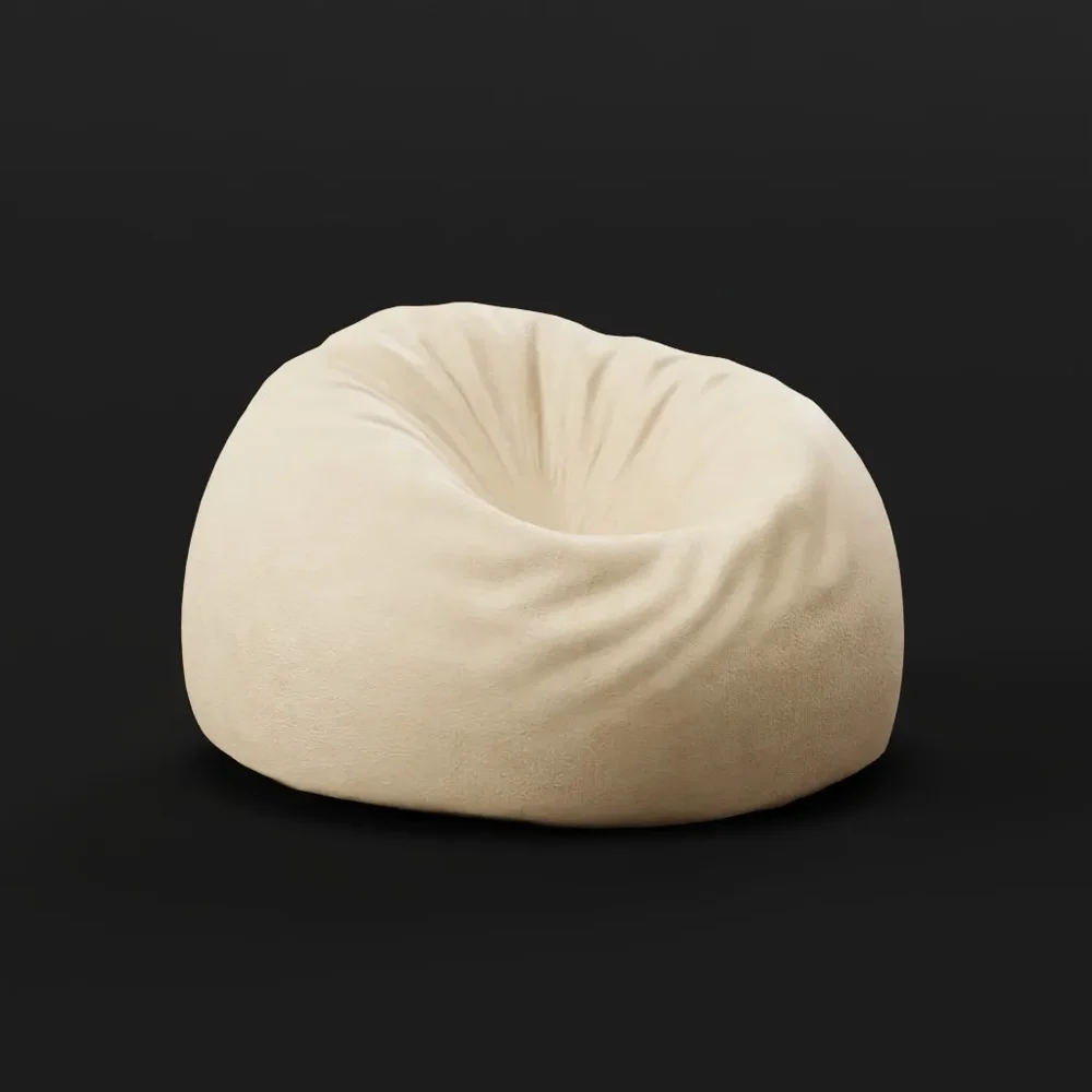 Bean Bag Cushion White