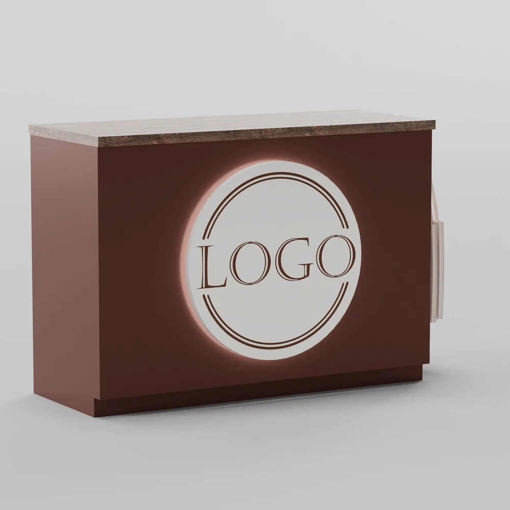 Tradeshow Counter With Backlit Sign