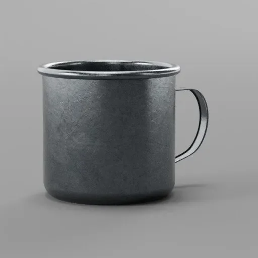 Mugcup Aluminium Scratched