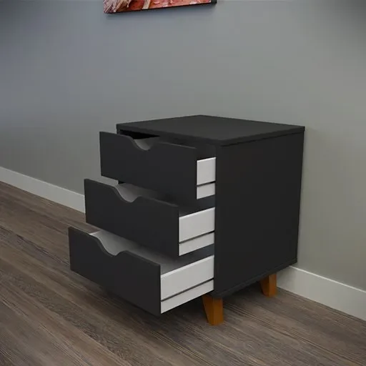 Black Bedside Table