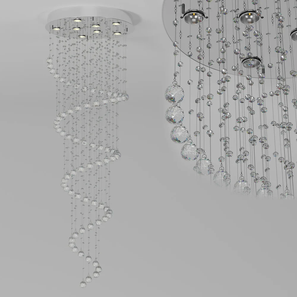 Spiral Crystal Chandelier