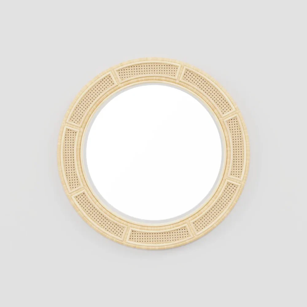 Rattan Round Mirror