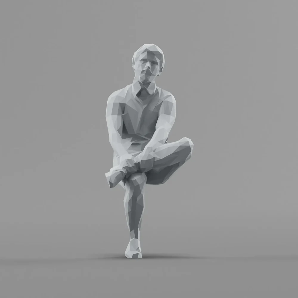Lowpoly Male Sitting