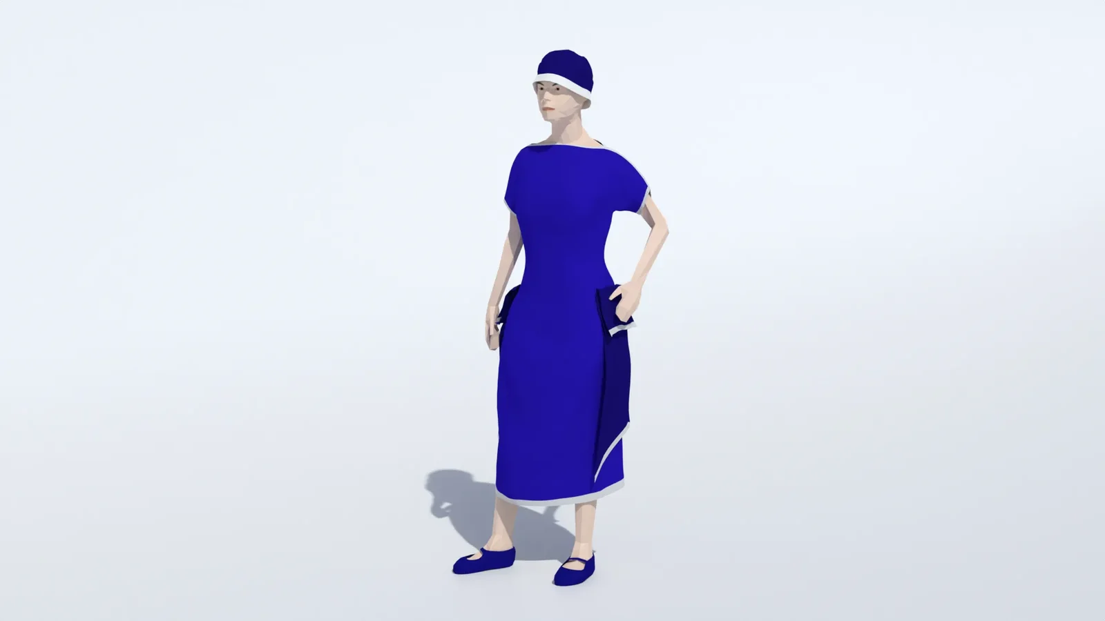 Low Poly Retro Woman