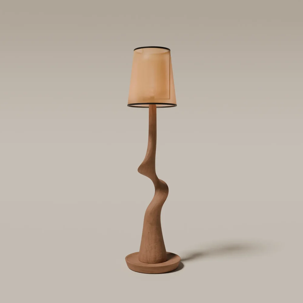 Minimalist Wooden Floor Lamp