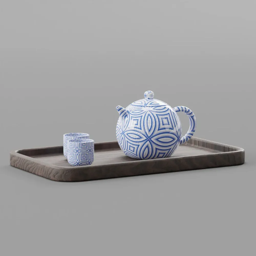 Chinese Tea Pot With Tray