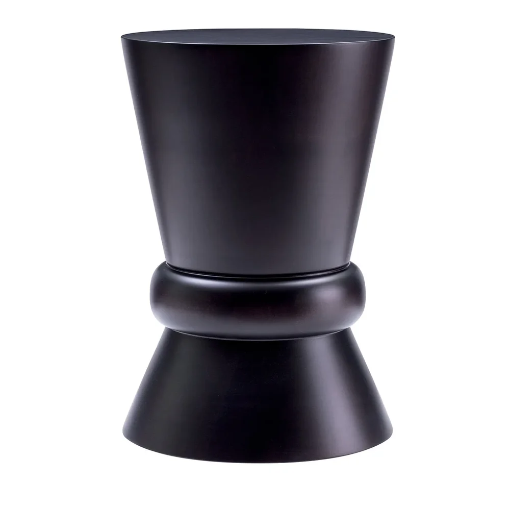 Omega Shaped Black Side Table