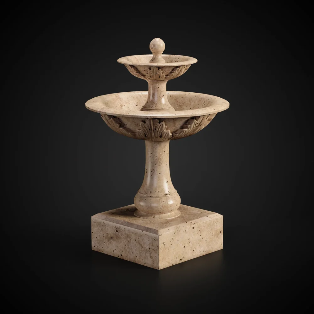 Ornamental Fountain + Pbr Texture
