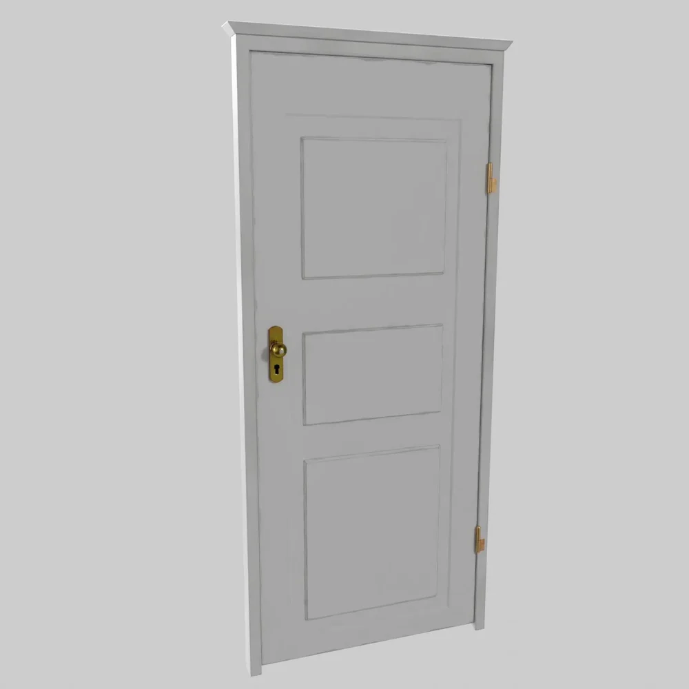 Cartoon White Door