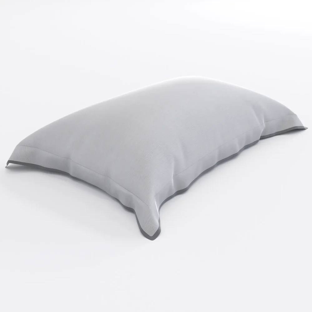 Grey Pillow With Border